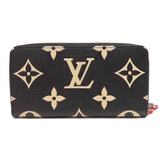 LOUIS VUITTON Long Wallet Purse M69698 Ann Platt black LV Crafty Zippy Wallet Women Used Authentic