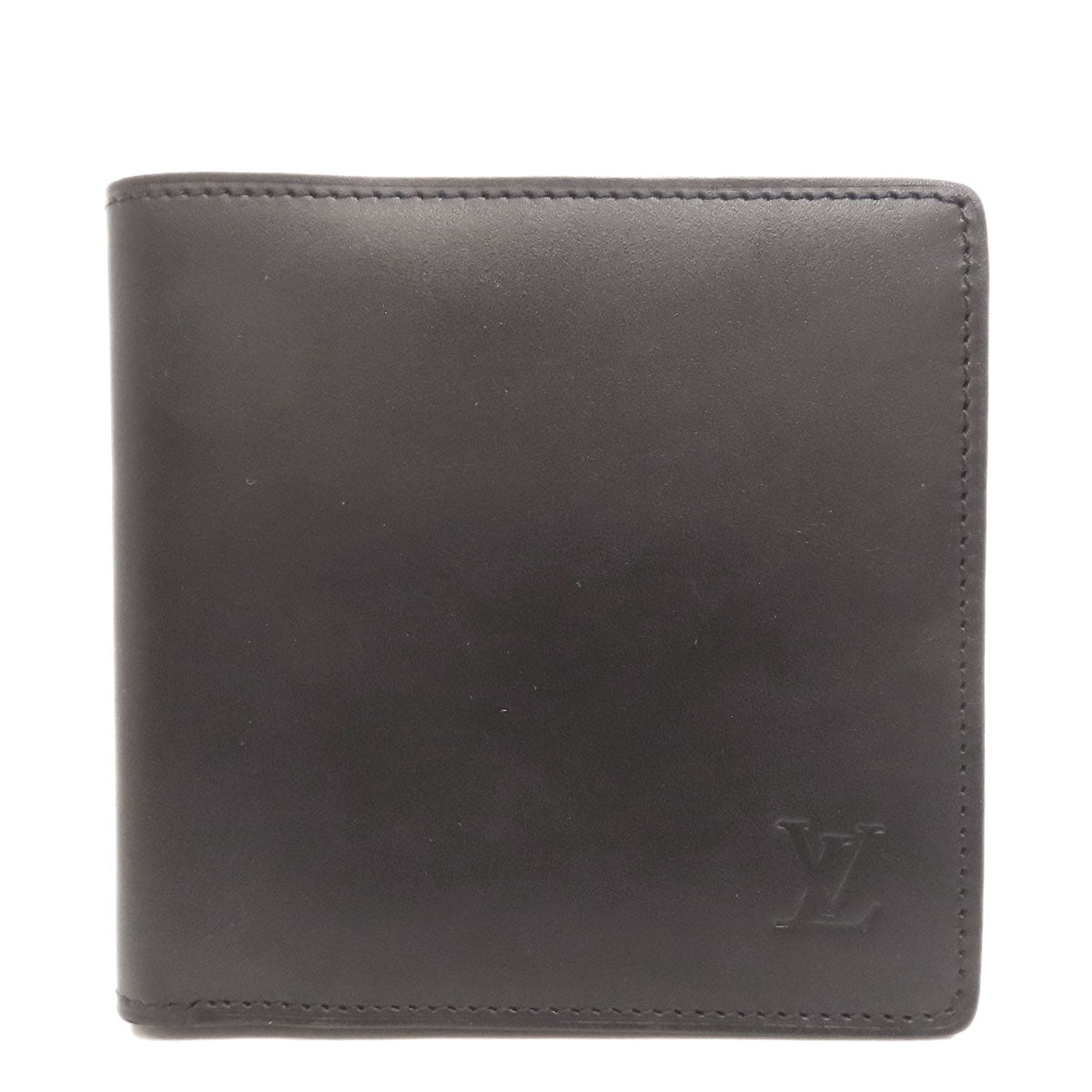 LOUIS VUITTON Bifold Wallet M85016 Nomad leather black Portefeuille�EMarco mens Used Authentic