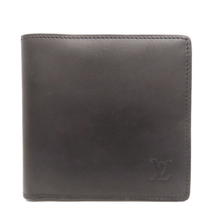 LOUIS VUITTON Bifold Wallet M85016 Nomad leather black Portefeuille�EMarco mens Used Authentic