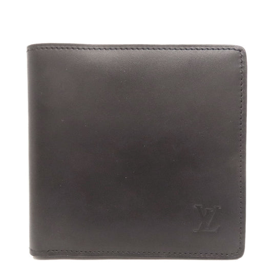 LOUIS VUITTON Bifold Wallet M85016 Nomad leather black Portefeuille�EMarco mens Used Authentic