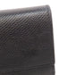 CELINE Bifold Wallet Calfskin black logo Women Used Authentic