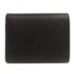 CELINE Bifold Wallet Calfskin black logo Women Used Authentic