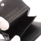 CELINE Bifold Wallet Calfskin black logo Women Used Authentic