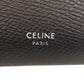CELINE Bifold Wallet Calfskin black logo Women Used Authentic