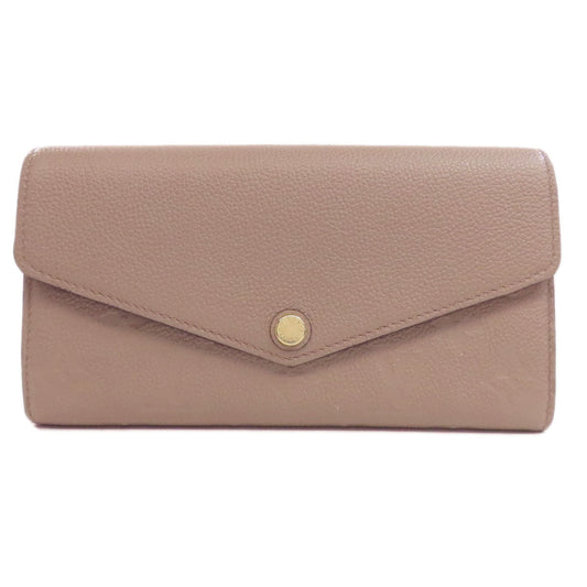 LOUIS VUITTON Long Wallet Purse M68708 Ann Platt beige Portefeuille Sara Women Used Authentic