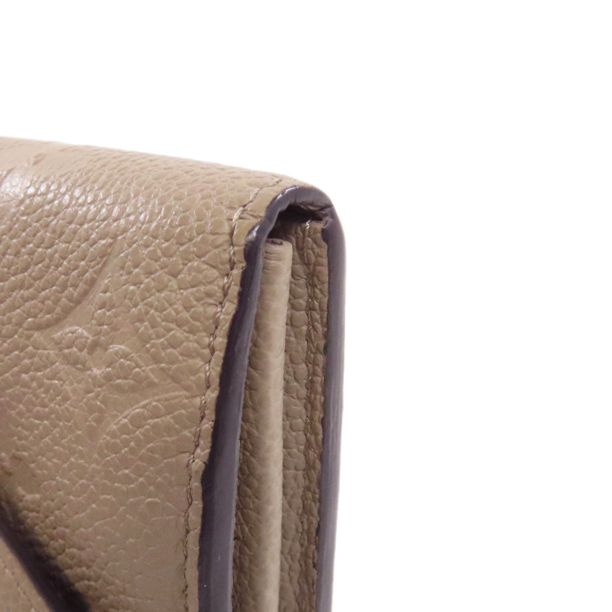 LOUIS VUITTON Long Wallet Purse M68708 Ann Platt beige Portefeuille Sara Women Used Authentic