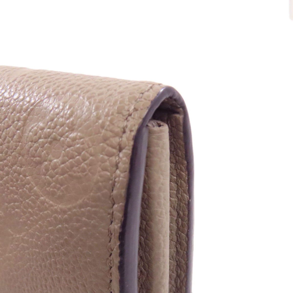LOUIS VUITTON Long Wallet Purse M68708 Ann Platt beige Portefeuille Sara Women Used Authentic