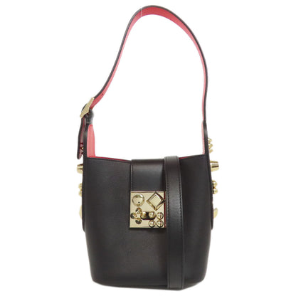 Christian Louboutin Handbag Calfskin black Studs Women Used Authentic