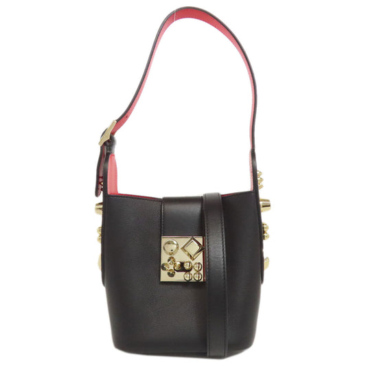 Christian Louboutin Handbag Calfskin black Studs Women Used Authentic