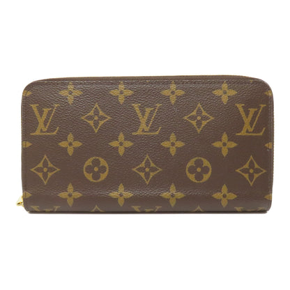 LOUIS VUITTON Long Wallet Purse M42616 Monogram canvas Brown Zippy wallet Women Used Authentic
