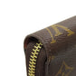 LOUIS VUITTON Long Wallet Purse M42616 Monogram canvas Brown Zippy wallet Women Used Authentic