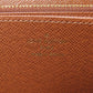 LOUIS VUITTON Long Wallet Purse M42616 Monogram canvas Brown Zippy wallet Women Used Authentic
