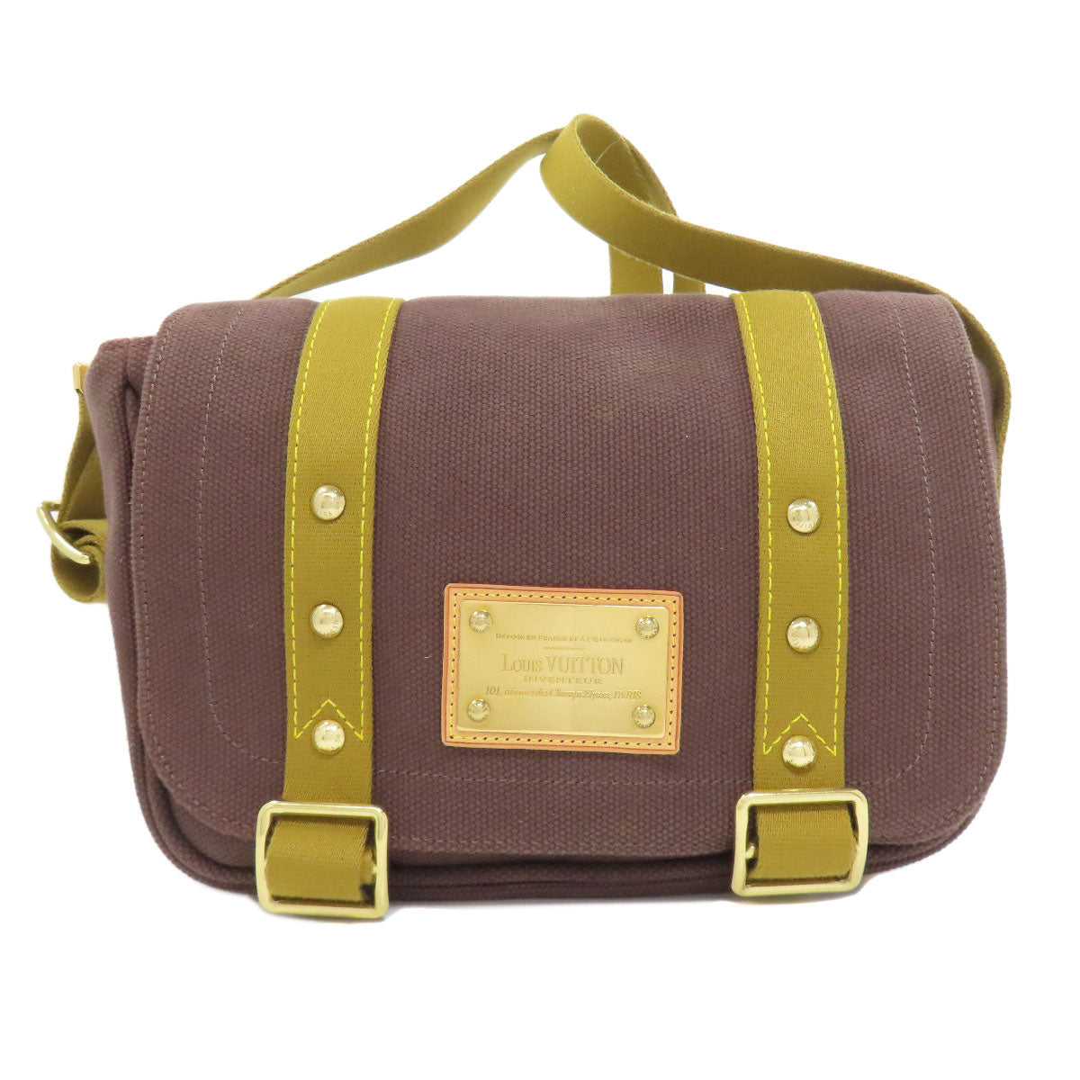 LOUIS VUITTON Shoulder Bag M80661 canvas Brown Buzas PM Antigua Women Used Authentic