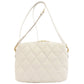 BALENCIAGA Shoulder Bag leather white quilting Women Used Authentic