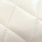 BALENCIAGA Shoulder Bag leather white quilting Women Used Authentic