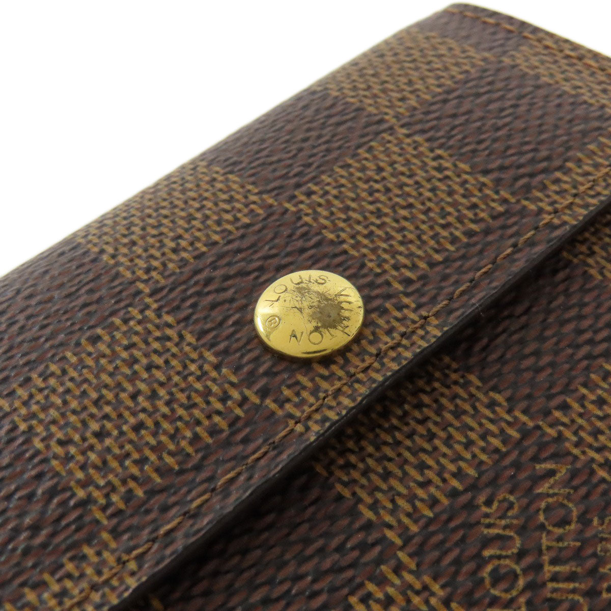 LOUIS VUITTON Coin case N62925 Damier canvas Brown Ludlow Women Used Authentic
