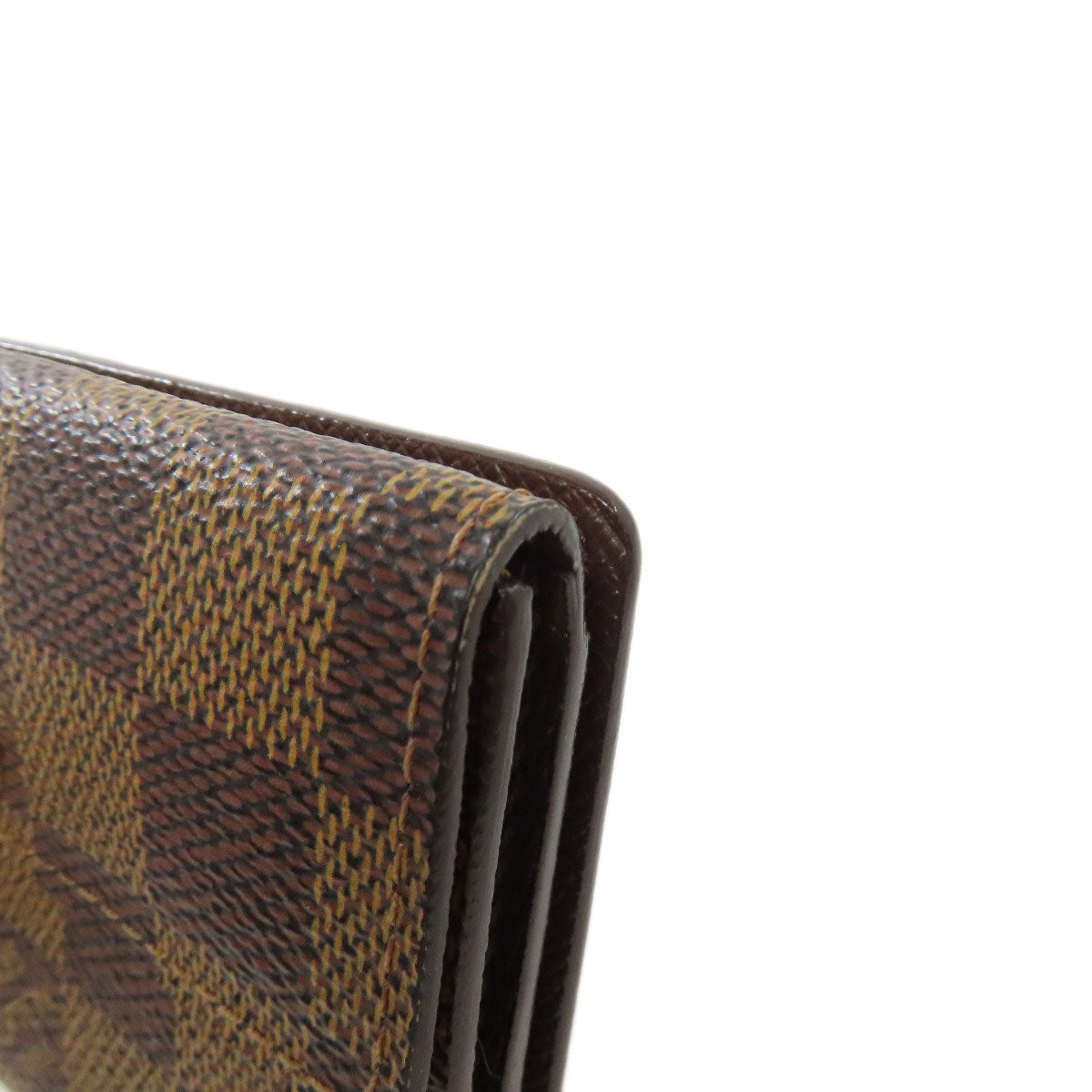 LOUIS VUITTON Coin case N62925 Damier canvas Brown Ludlow Women Used Authentic