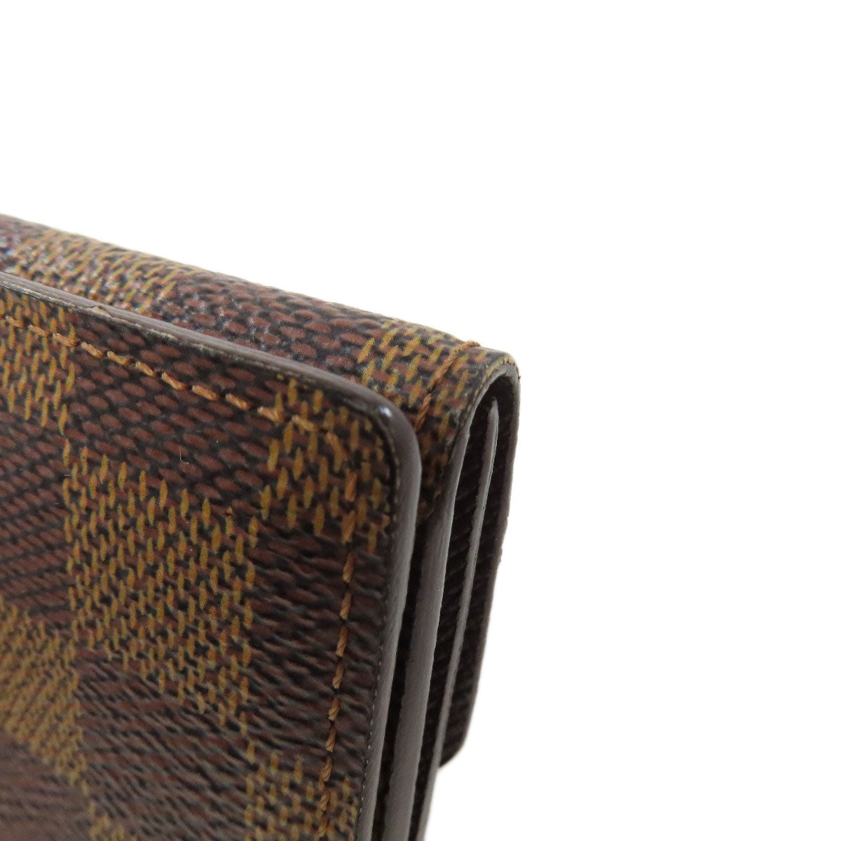 LOUIS VUITTON Coin case N62925 Damier canvas Brown Ludlow Women Used Authentic