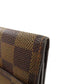 LOUIS VUITTON Coin case N62925 Damier canvas Brown Ludlow Women Used Authentic