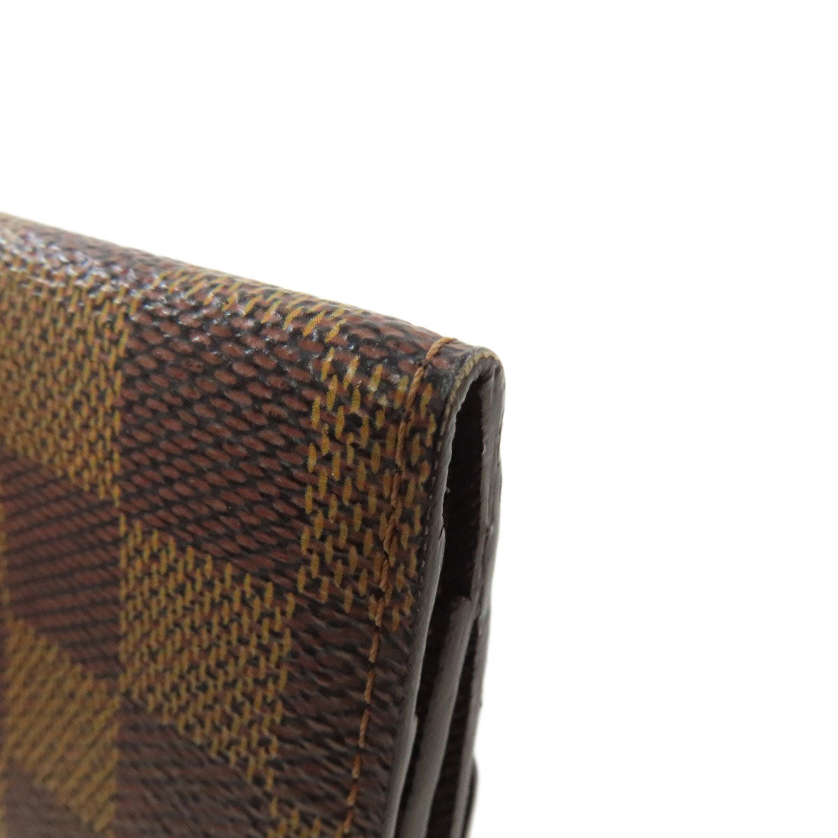 LOUIS VUITTON Coin case N62925 Damier canvas Brown Ludlow Women Used Authentic