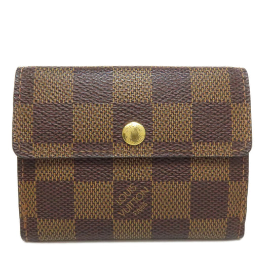 LOUIS VUITTON Coin case N62925 Damier canvas Brown Ludlow Women Used Authentic