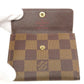 LOUIS VUITTON Coin case N62925 Damier canvas Brown Ludlow Women Used Authentic