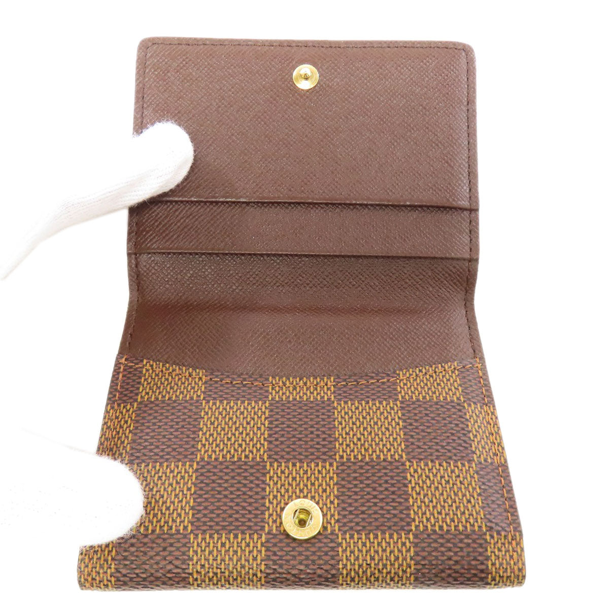 LOUIS VUITTON Coin case N62925 Damier canvas Brown Ludlow Women Used Authentic
