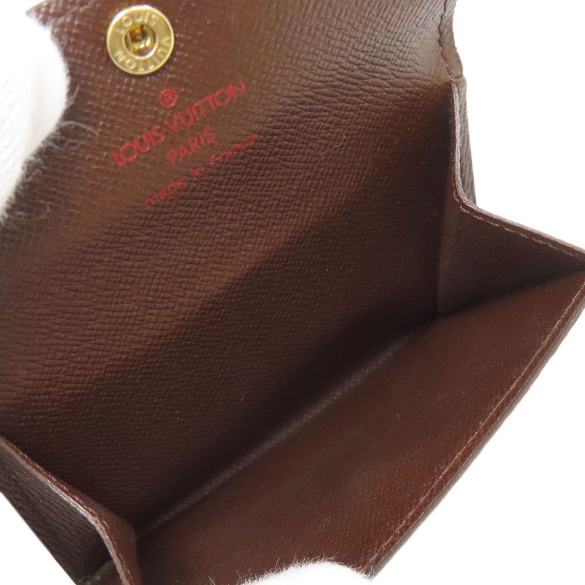 LOUIS VUITTON Coin case N62925 Damier canvas Brown Ludlow Women Used Authentic