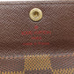 LOUIS VUITTON Coin case N62925 Damier canvas Brown Ludlow Women Used Authentic
