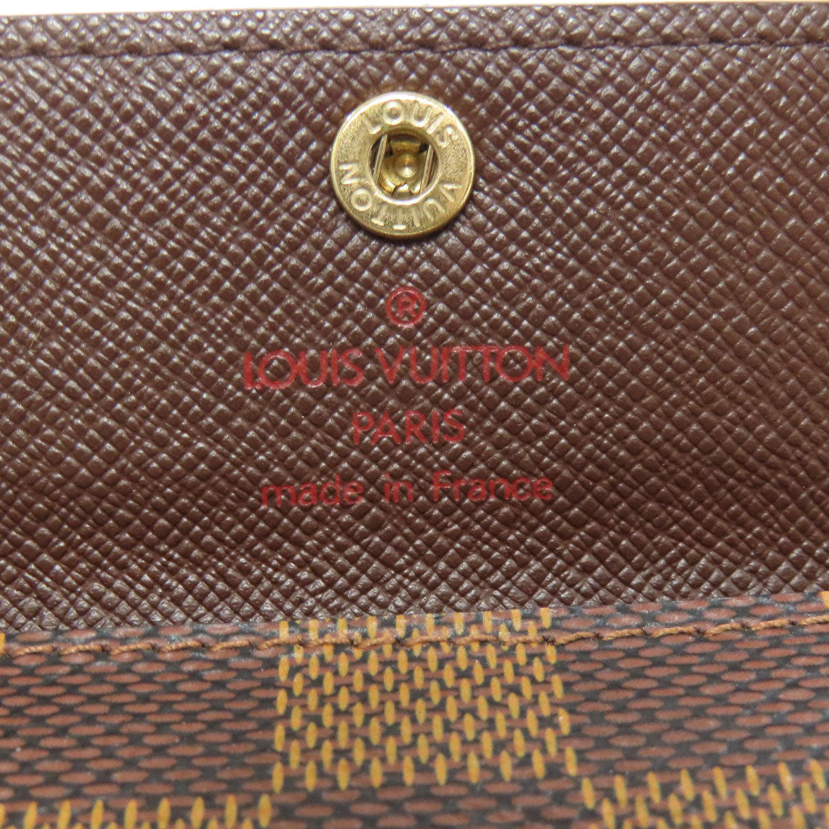 LOUIS VUITTON Coin case N62925 Damier canvas Brown Ludlow Women Used Authentic