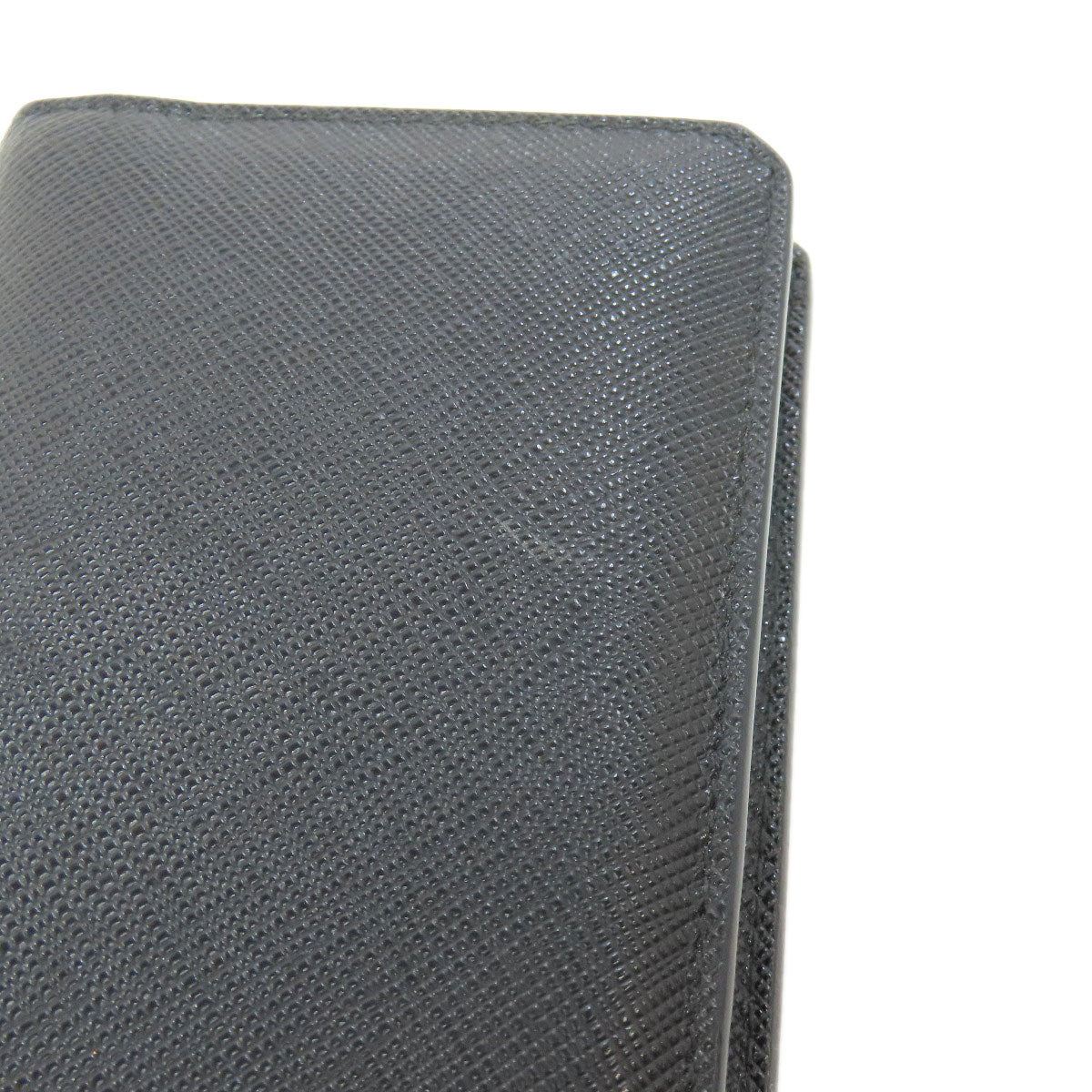 PRADA Long Wallet Purse 2MV835 Safiano black logo mens Used Authentic