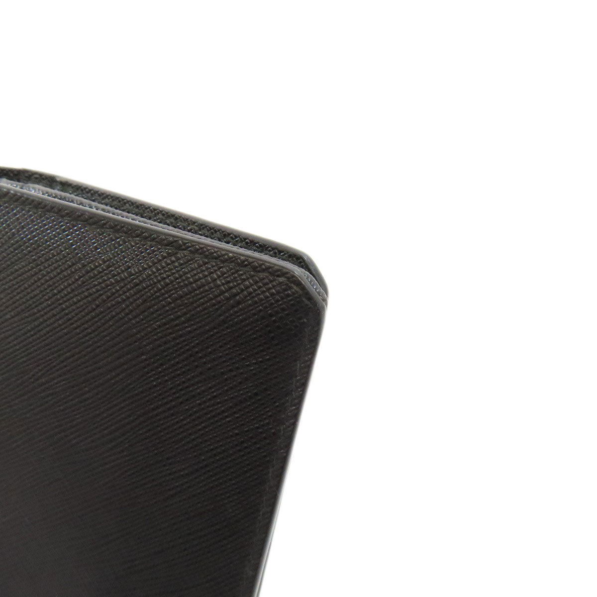 PRADA Long Wallet Purse 2MV835 Safiano black logo mens Used Authentic