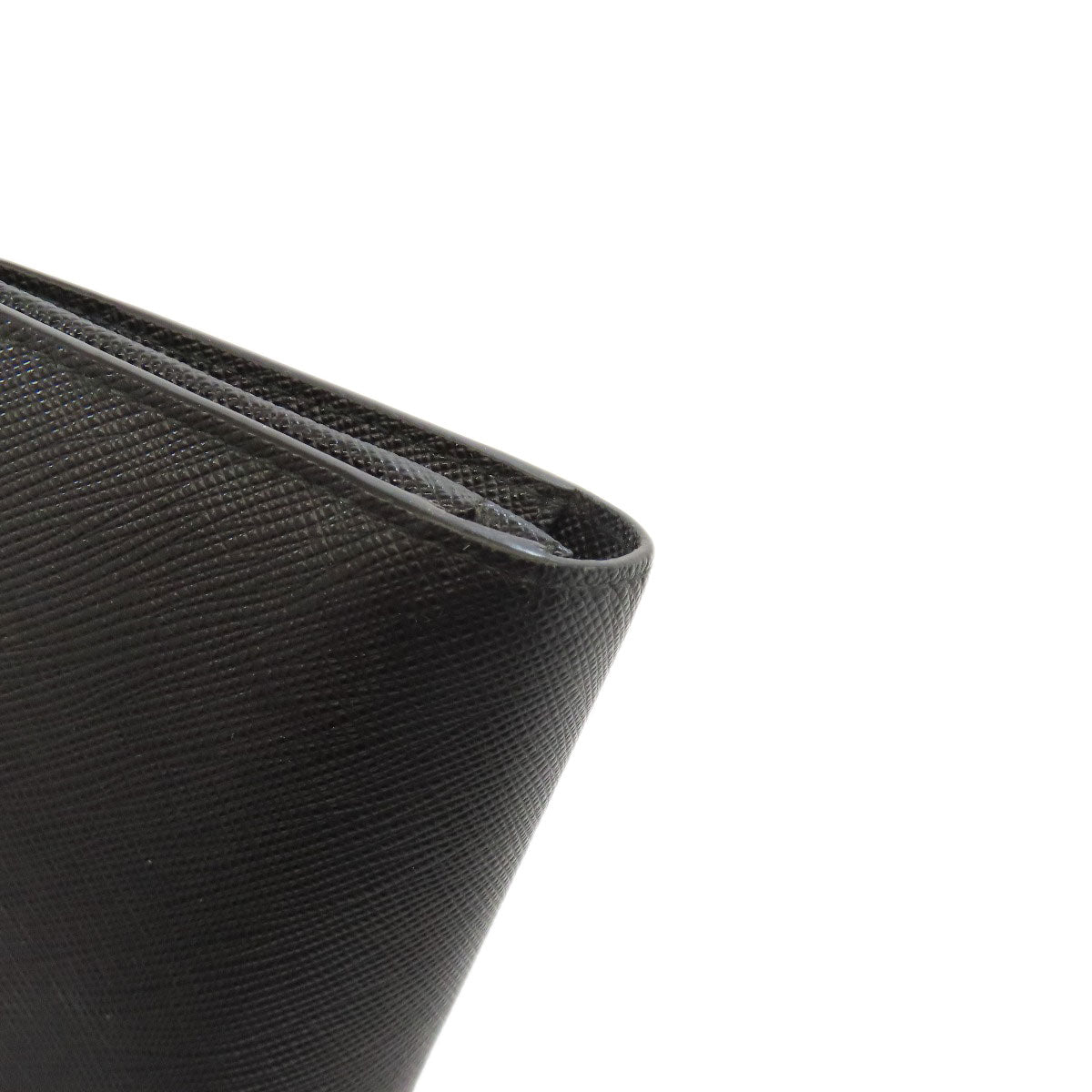 PRADA Long Wallet Purse 2MV835 Safiano black logo mens Used Authentic
