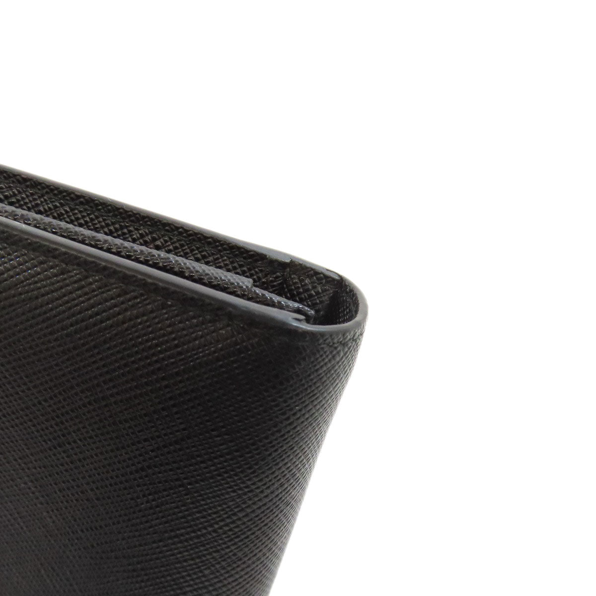 PRADA Long Wallet Purse 2MV835 Safiano black logo mens Used Authentic