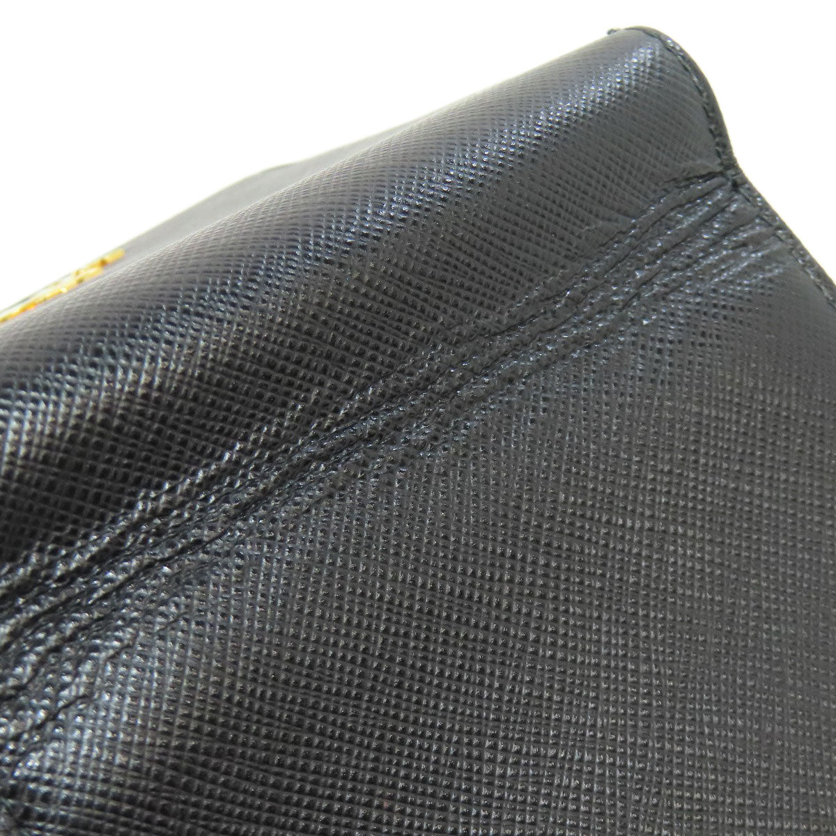 PRADA Bifold Wallet 1ML036 Safiano black logo Women Used Authentic