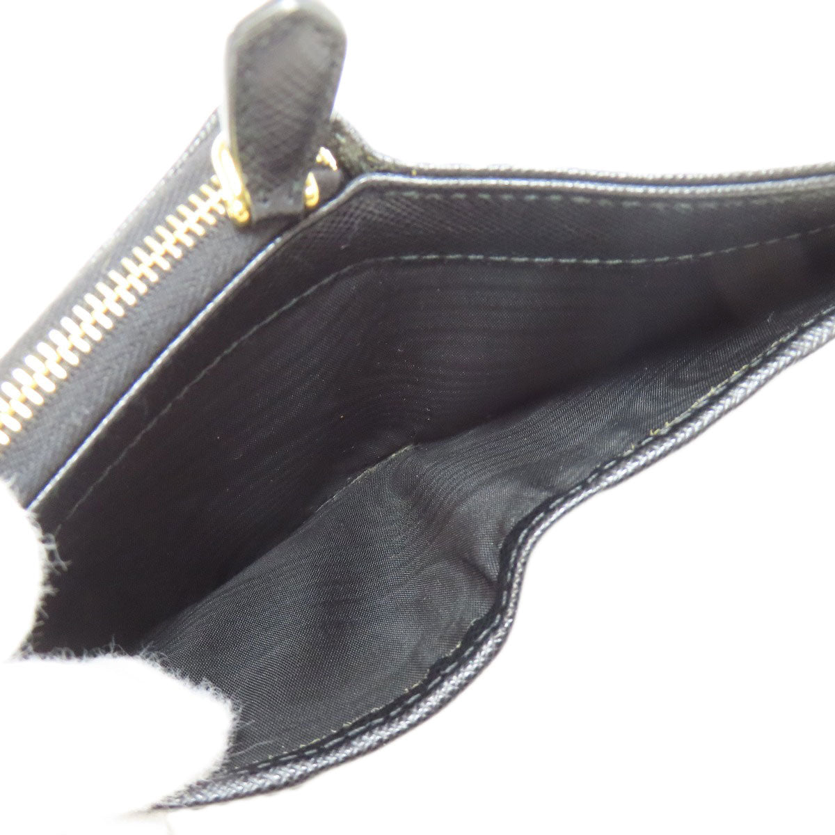 PRADA Bifold Wallet 1ML036 Safiano black logo Women Used Authentic