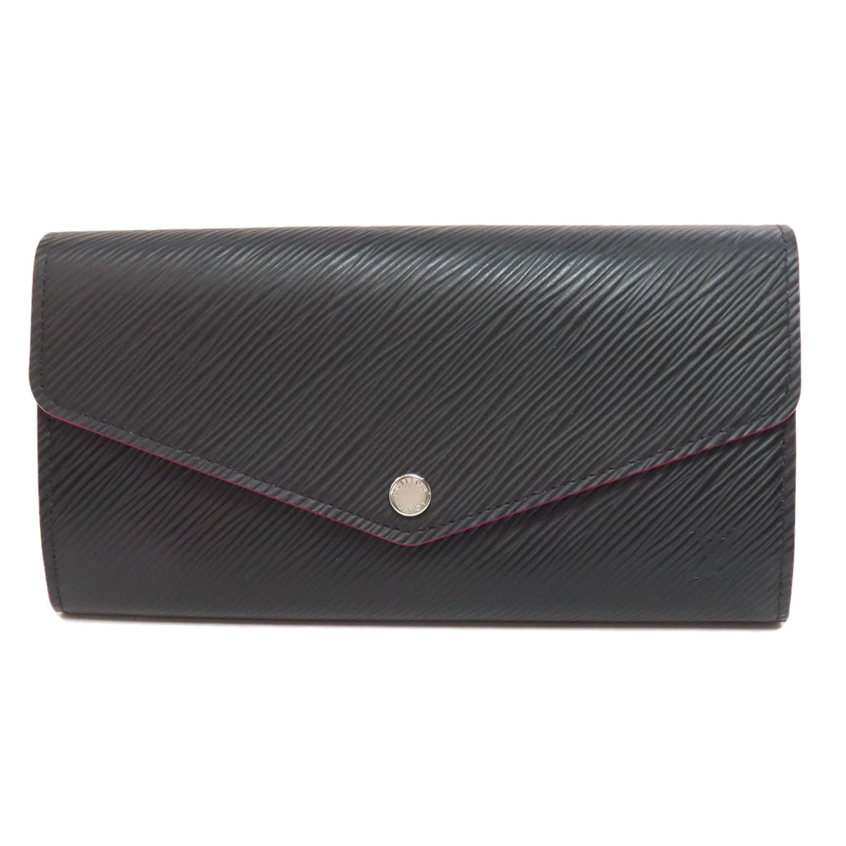 LOUIS VUITTON Long Wallet Purse M64322 Epi black Portefeuille Sara Women Used Authentic