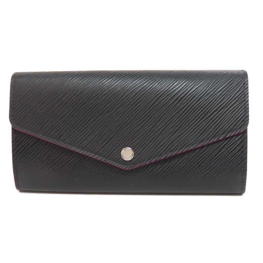 LOUIS VUITTON Long Wallet Purse M64322 Epi black Portefeuille Sara Women Used Authentic