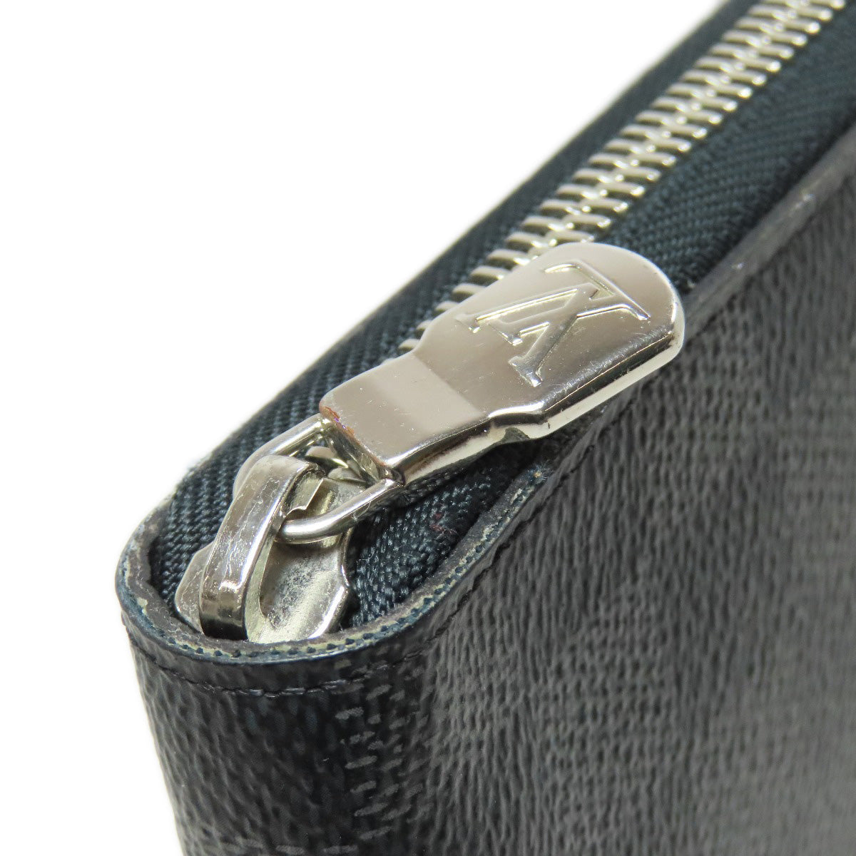 LOUIS VUITTON Long Wallet Purse N60111 Damier canvas gray Zippy Organizer NM mens Used Authentic