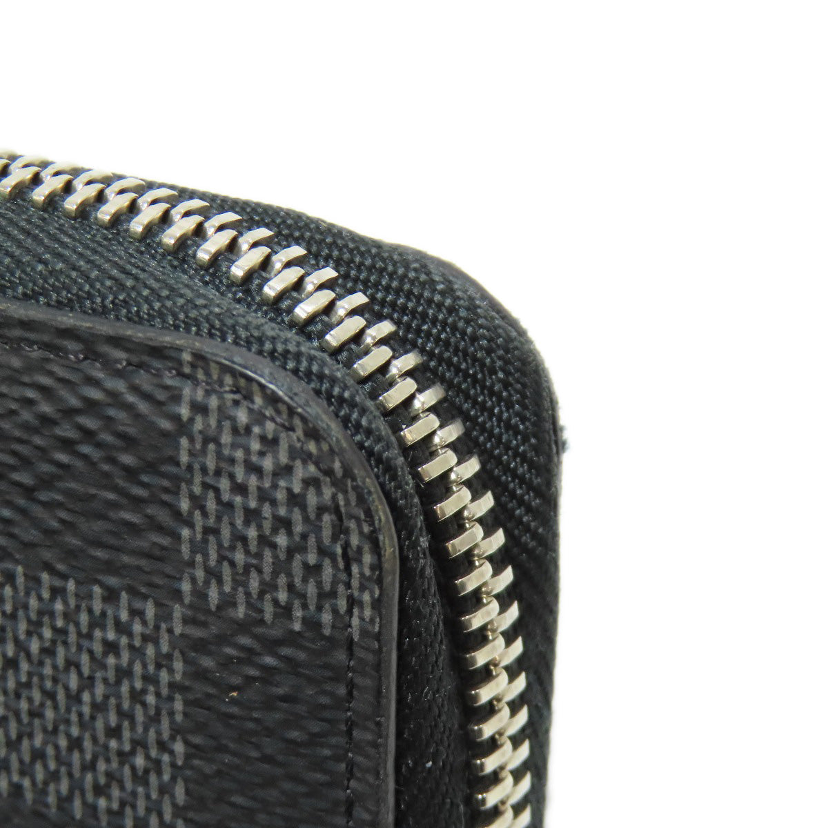 LOUIS VUITTON Long Wallet Purse N60111 Damier canvas gray Zippy Organizer NM mens Used Authentic