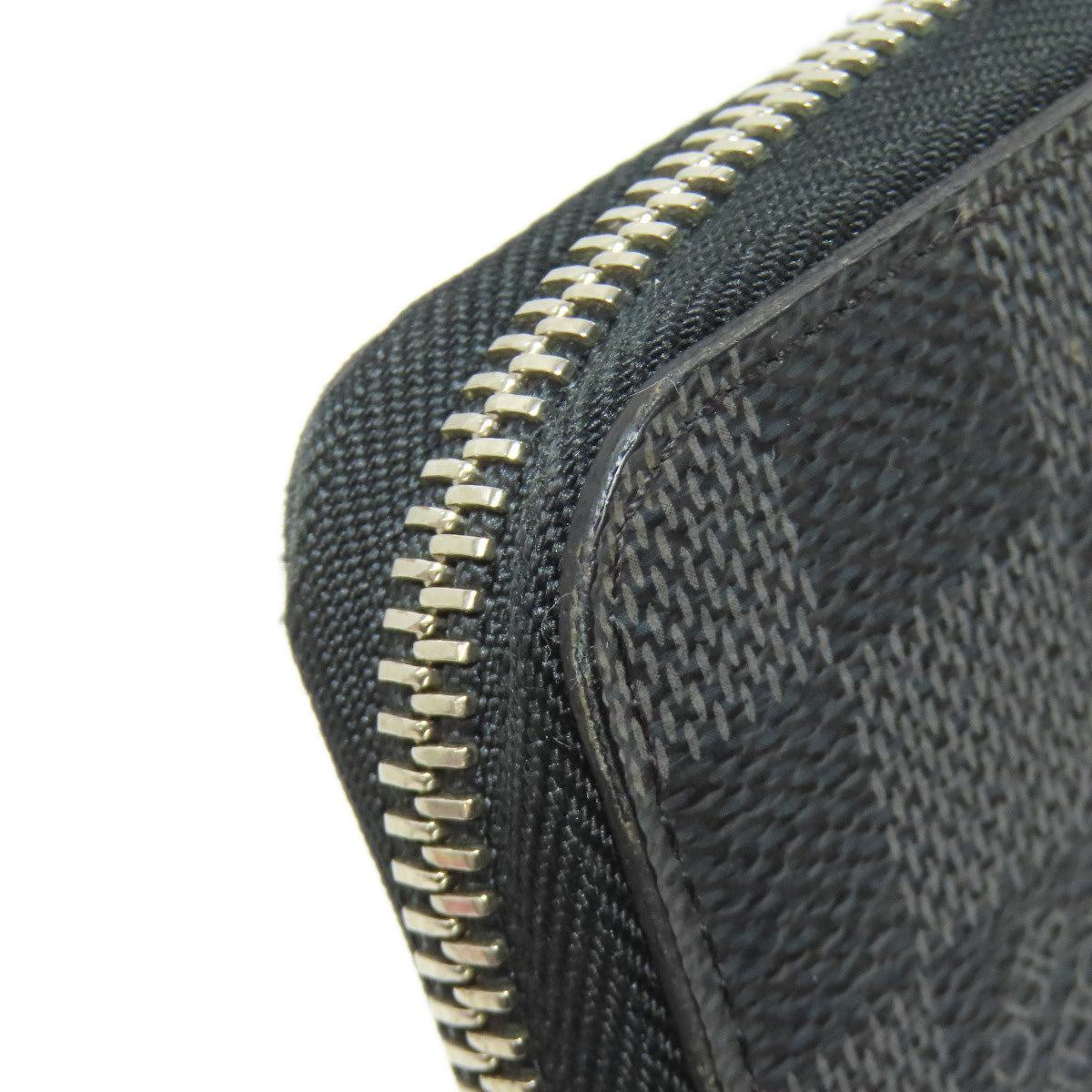 LOUIS VUITTON Long Wallet Purse N60111 Damier canvas gray Zippy Organizer NM mens Used Authentic