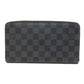 LOUIS VUITTON Long Wallet Purse N60111 Damier canvas gray Zippy Organizer NM mens Used Authentic