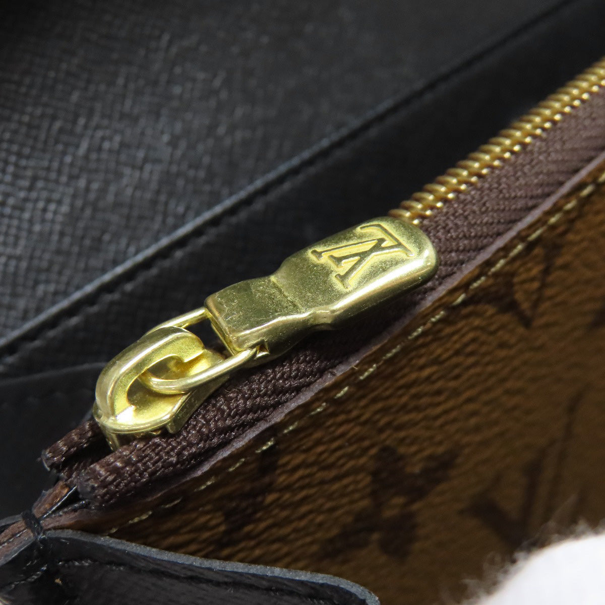LOUIS VUITTON Long Wallet Purse M80726 Monogram Giant Brown Portefeuille Sara Women Used Authentic