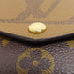 LOUIS VUITTON Long Wallet Purse M80726 Monogram Giant Brown Portefeuille Sara Women Used Authentic