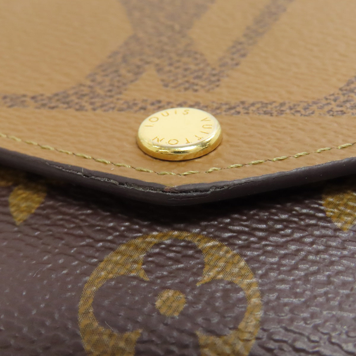 LOUIS VUITTON Long Wallet Purse M80726 Monogram Giant Brown Portefeuille Sara Women Used Authentic