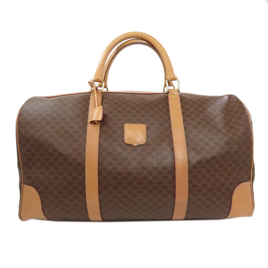 CELINE Boston Duffel bag PVC Brown Macadam Pattern Women Used Authentic