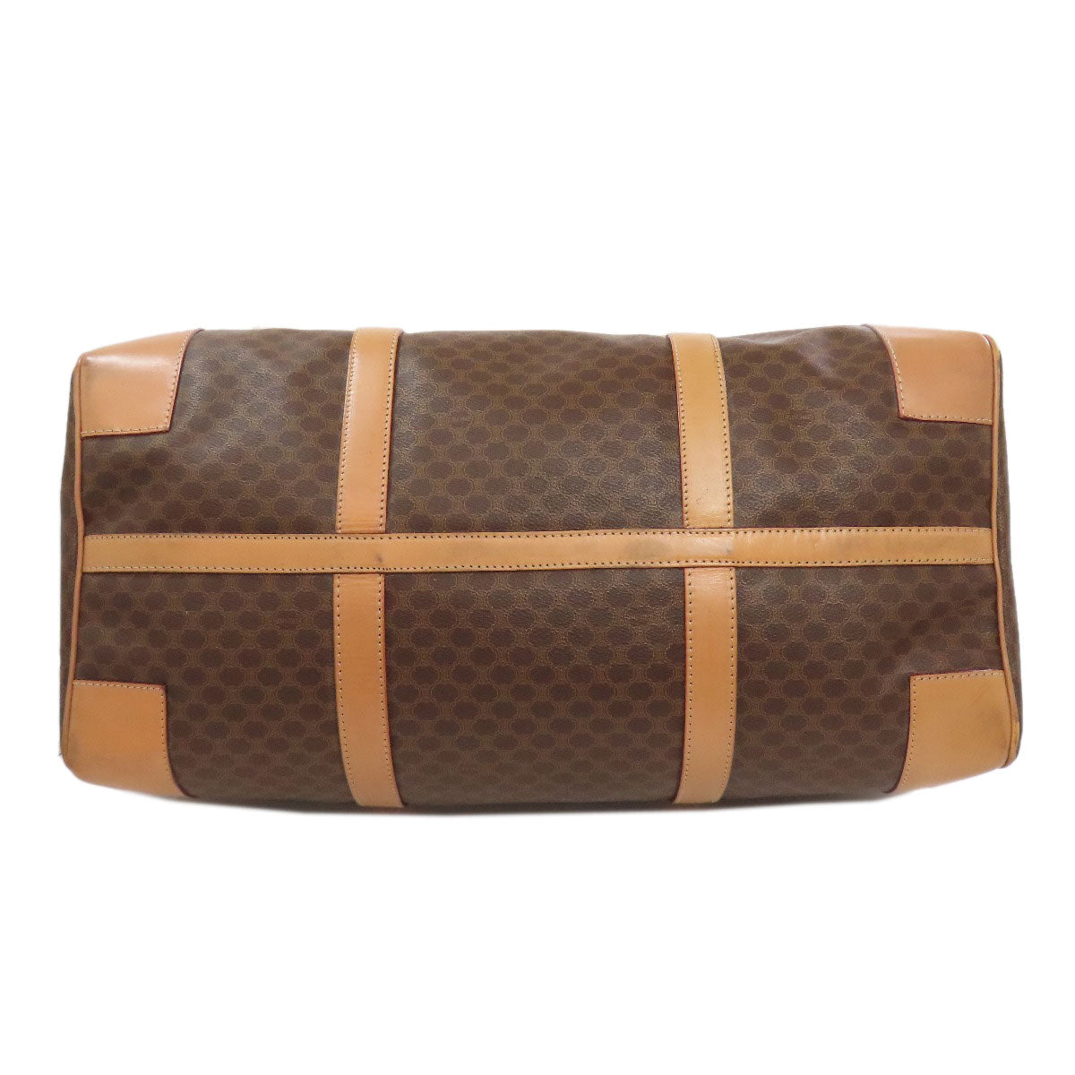 CELINE Boston Duffel bag PVC Brown Macadam Pattern Women Used Authentic