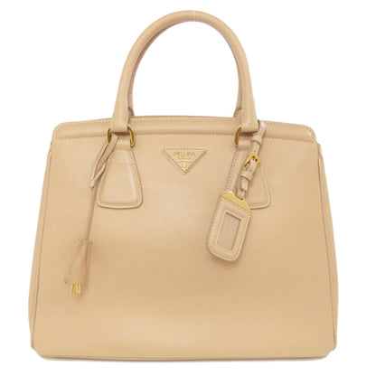 PRADA Tote Bag BN2412 Safiano beige logoMetal