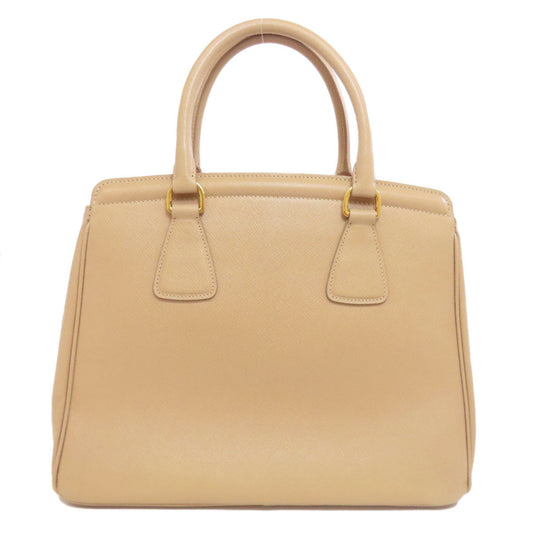 PRADA Tote Bag BN2412 Safiano beige logoMetal