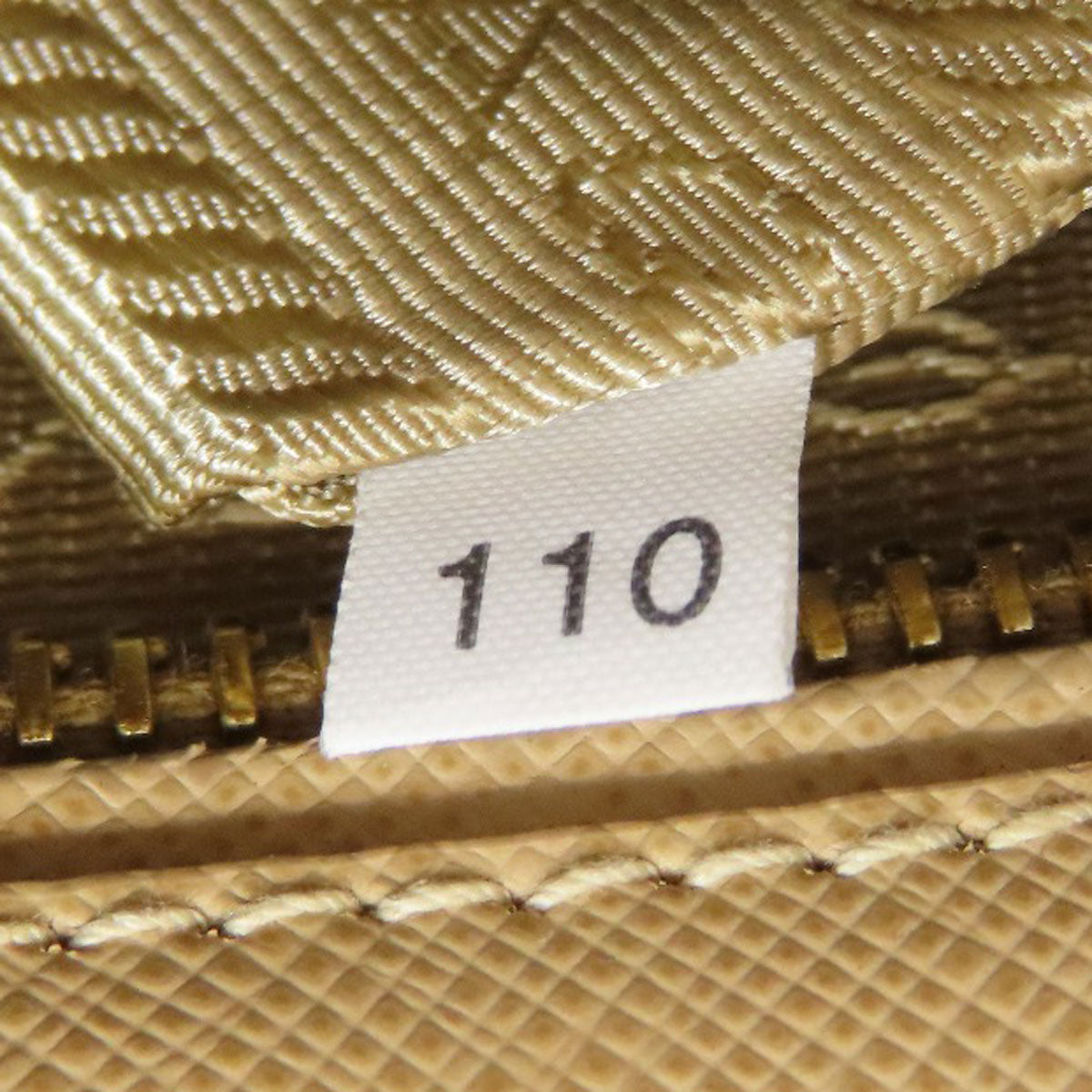 PRADA Tote Bag BN2412 Safiano beige logoMetal